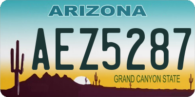 AZ license plate AEZ5287