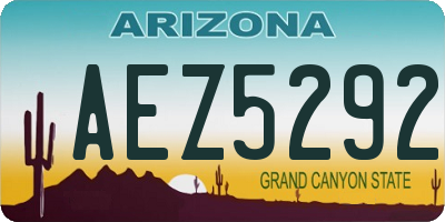 AZ license plate AEZ5292