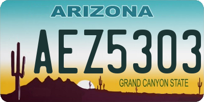 AZ license plate AEZ5303