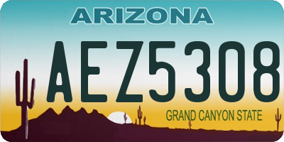 AZ license plate AEZ5308