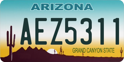 AZ license plate AEZ5311