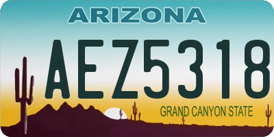 AZ license plate AEZ5318