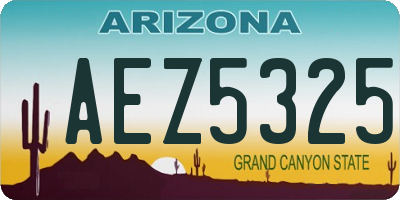 AZ license plate AEZ5325