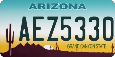 AZ license plate AEZ5330