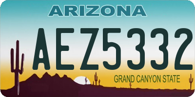 AZ license plate AEZ5332