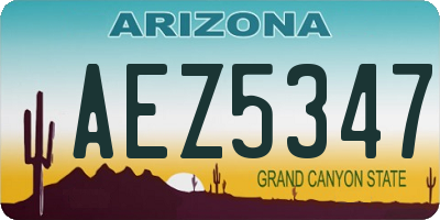 AZ license plate AEZ5347