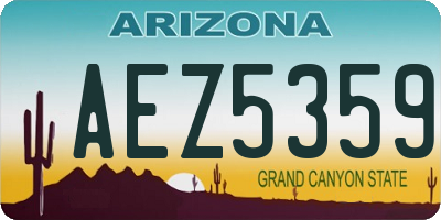 AZ license plate AEZ5359