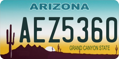 AZ license plate AEZ5360