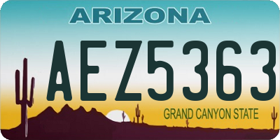 AZ license plate AEZ5363
