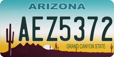 AZ license plate AEZ5372