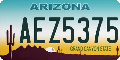 AZ license plate AEZ5375