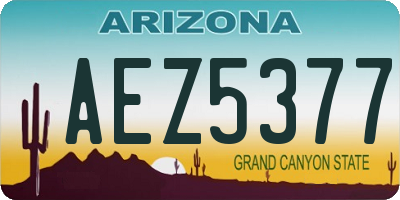 AZ license plate AEZ5377
