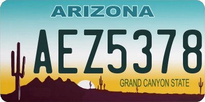 AZ license plate AEZ5378