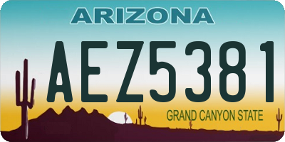 AZ license plate AEZ5381