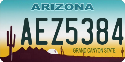 AZ license plate AEZ5384
