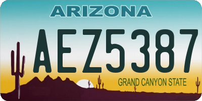 AZ license plate AEZ5387