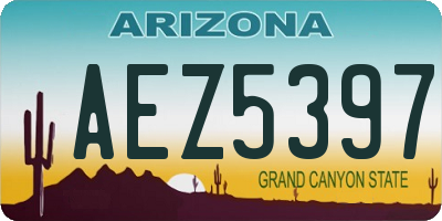 AZ license plate AEZ5397