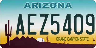 AZ license plate AEZ5409