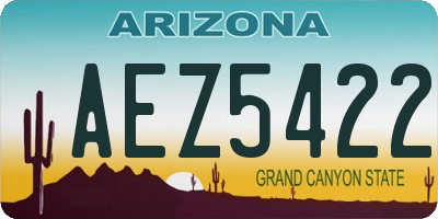 AZ license plate AEZ5422