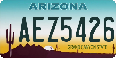 AZ license plate AEZ5426