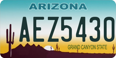 AZ license plate AEZ5430