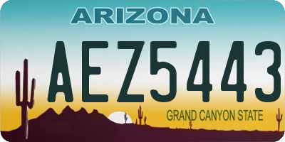 AZ license plate AEZ5443