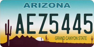 AZ license plate AEZ5445