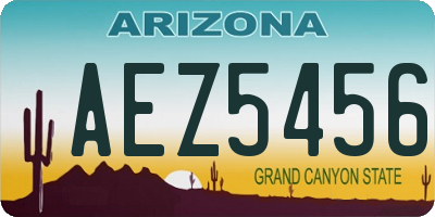 AZ license plate AEZ5456