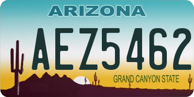 AZ license plate AEZ5462