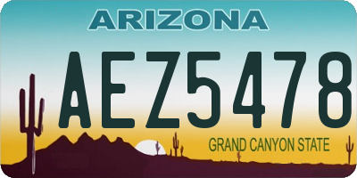 AZ license plate AEZ5478