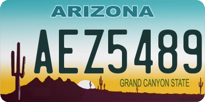 AZ license plate AEZ5489