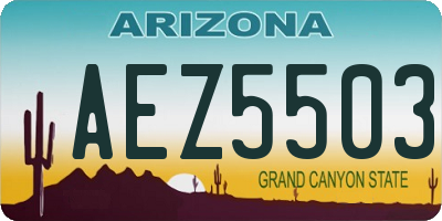 AZ license plate AEZ5503