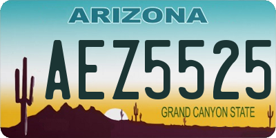 AZ license plate AEZ5525