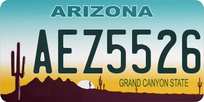 AZ license plate AEZ5526