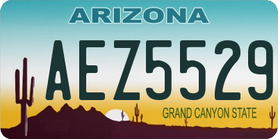 AZ license plate AEZ5529