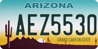 AZ license plate AEZ5530