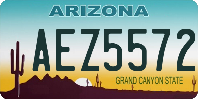 AZ license plate AEZ5572