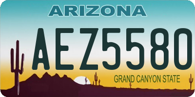AZ license plate AEZ5580