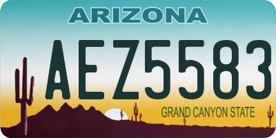 AZ license plate AEZ5583
