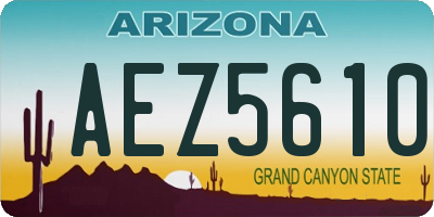 AZ license plate AEZ5610