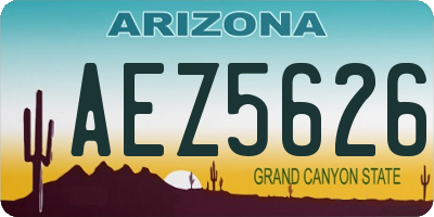 AZ license plate AEZ5626