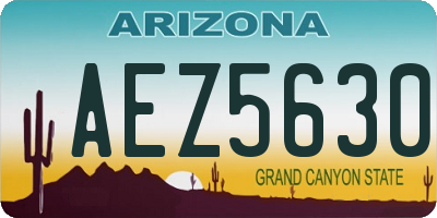 AZ license plate AEZ5630