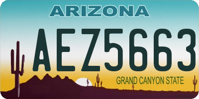 AZ license plate AEZ5663