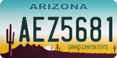AZ license plate AEZ5681