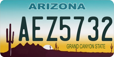 AZ license plate AEZ5732