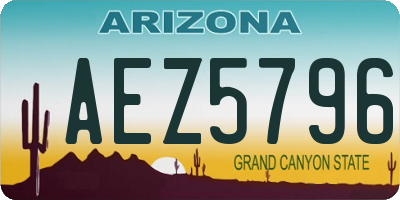 AZ license plate AEZ5796