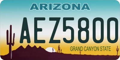 AZ license plate AEZ5800