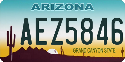 AZ license plate AEZ5846