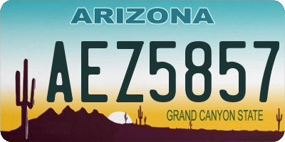 AZ license plate AEZ5857