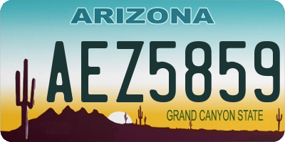 AZ license plate AEZ5859